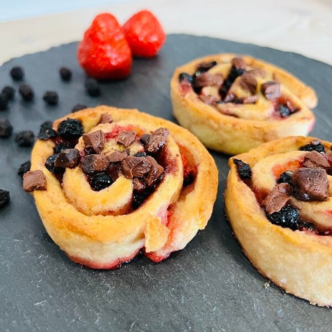Aronia-Erdbeer-Schnecken