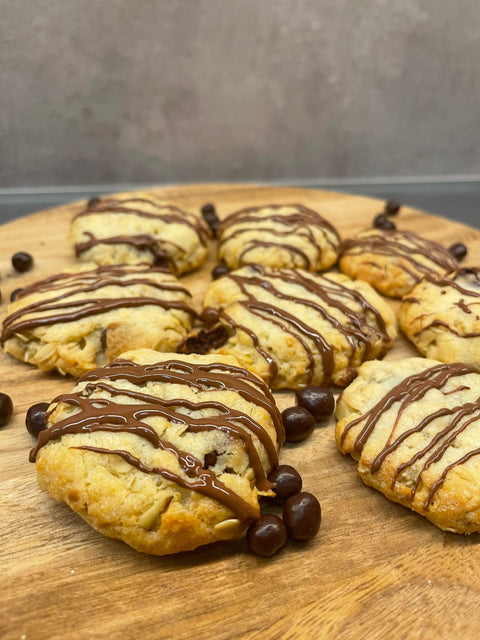 Schoko-Hafer Cookies mit Aronia