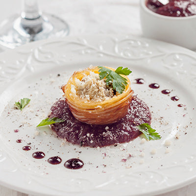 Aronia-Pinienkern-Pesto auf Vollkorn Spaghetti Nester
