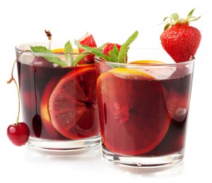 Rezeptbild: Aronia Sangria mit Aronia Glühwein