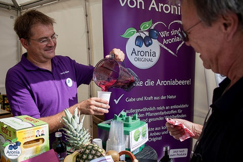 Aronia Smoothies Ausschank