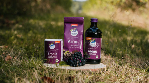 Aronia Pulver, Saft und Beeren