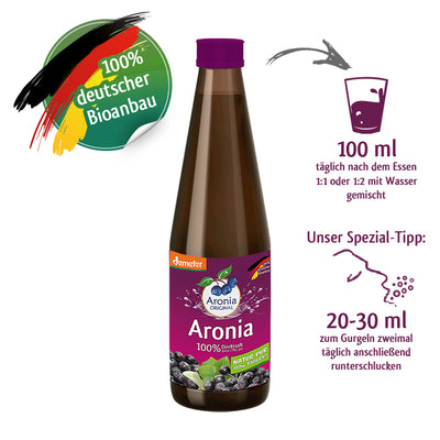 Demeter-Aronia Direktsaft (0,33 l, Einweg)