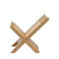 Holzständer aus Buchenholz von der Seite, deutlich erkennbare gekreuzte X-Form der Streben.