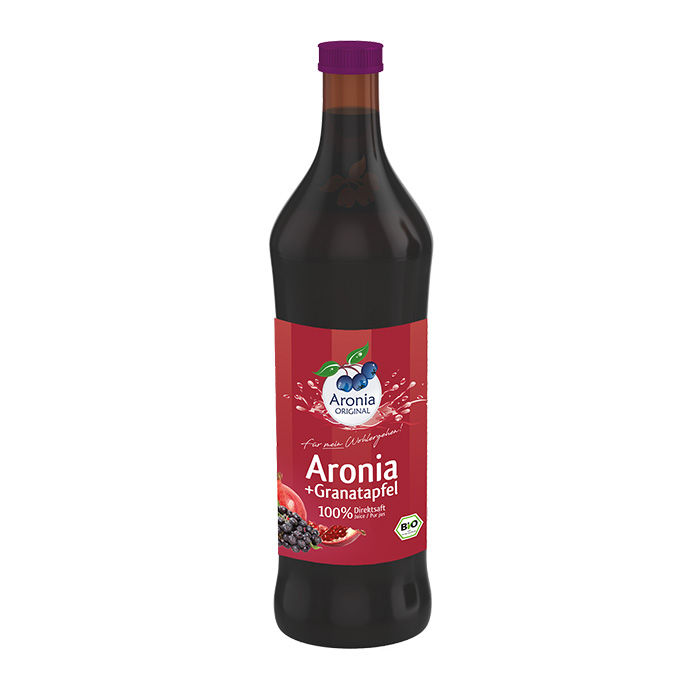 Packshot: Aronia+Granatapfel Direktsaft Bio 0,7 l